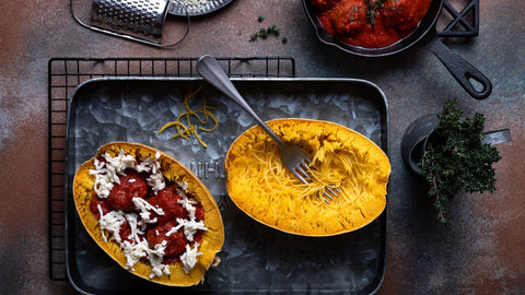 Courge spaghetti farcie au veau
