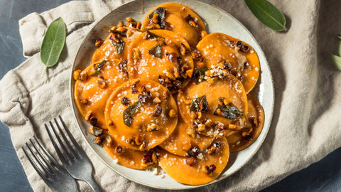 Ravioli farcie au canard et à la courge Butternut