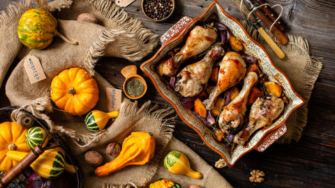 Pilons de poulet et courge musquée