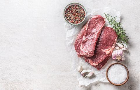 Morceaux de bœuf nourri à l'herbe