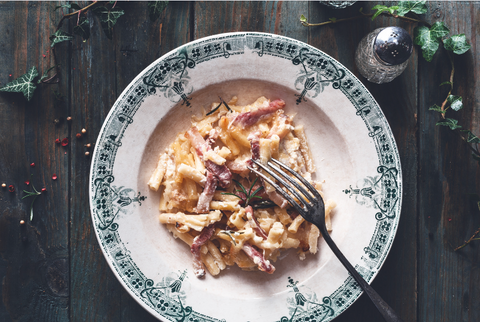 Macaroni au fromage et jambon