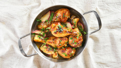 Pilons de poulet et pommes