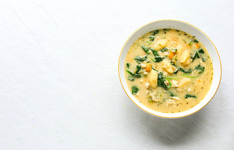 soupe au poulet et gnocchis