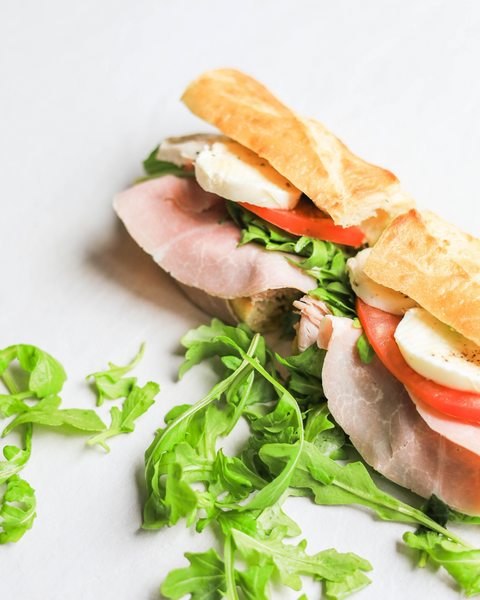 Sandwich de jambon blanc tranché biologique