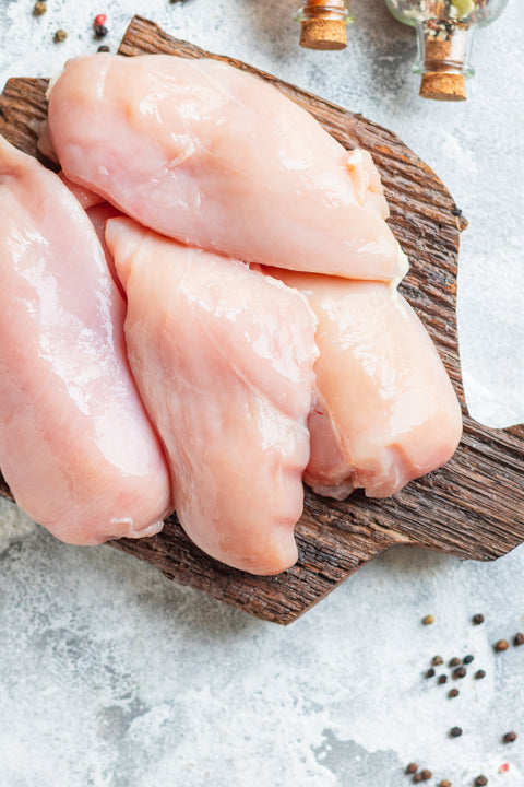Lot de poitrines de poulet biologique