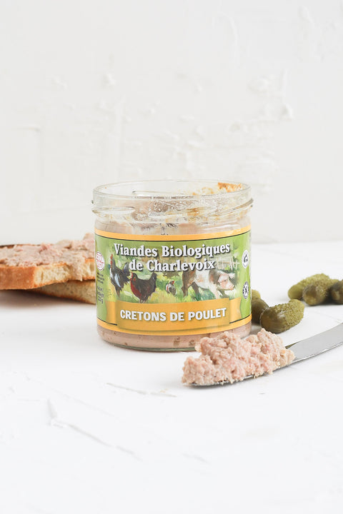 Cretons de poulet biologique sans nitrites (220g)