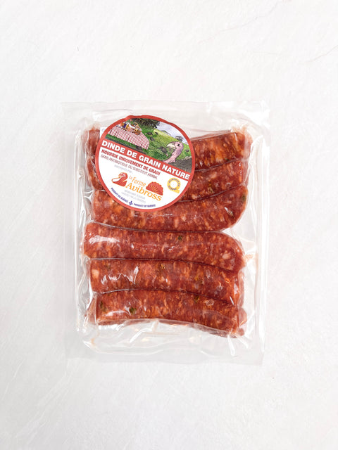 Saucisses 100% dinde - miel et ail  (4x90g)