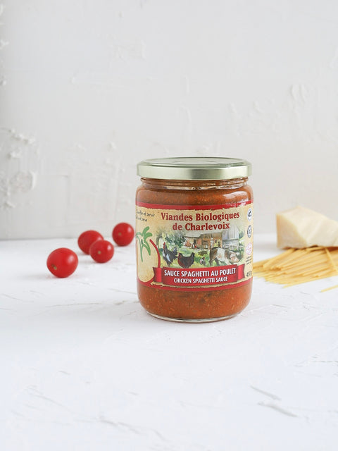 Sauce à spaghetti au poulet biologique (450g)
