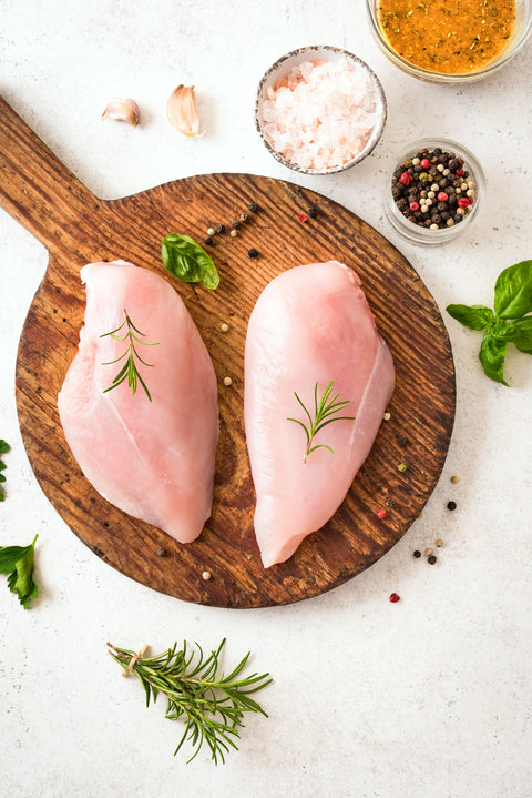 Poitrines de poulet biologiques
