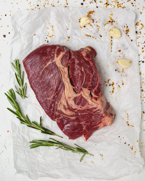 Rôti de côtes croisées désossé de boeuf nourri à l'herbe