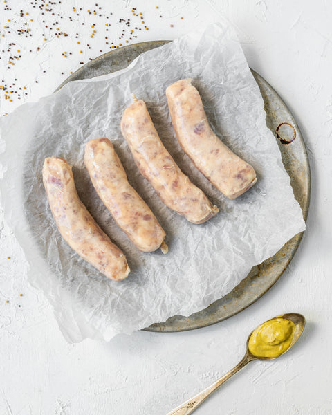 Saucisses bacon et cheddar en grain