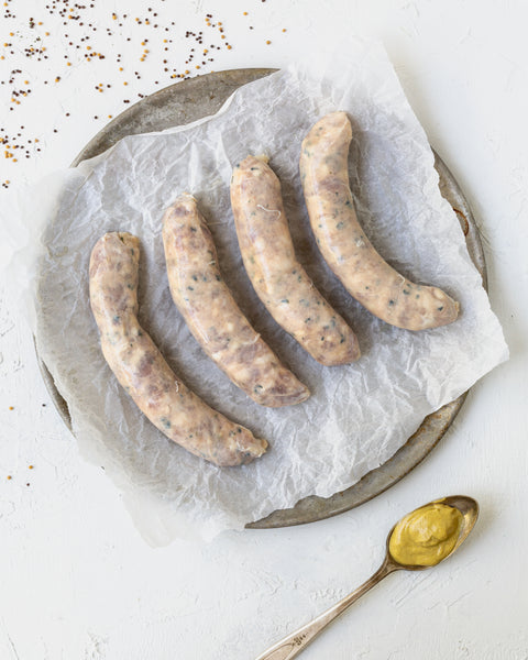 Saucisses échalotes et vin blanc