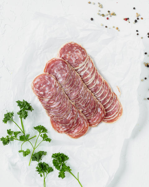 Charcuteries séchées de porc: Le pieux tranché